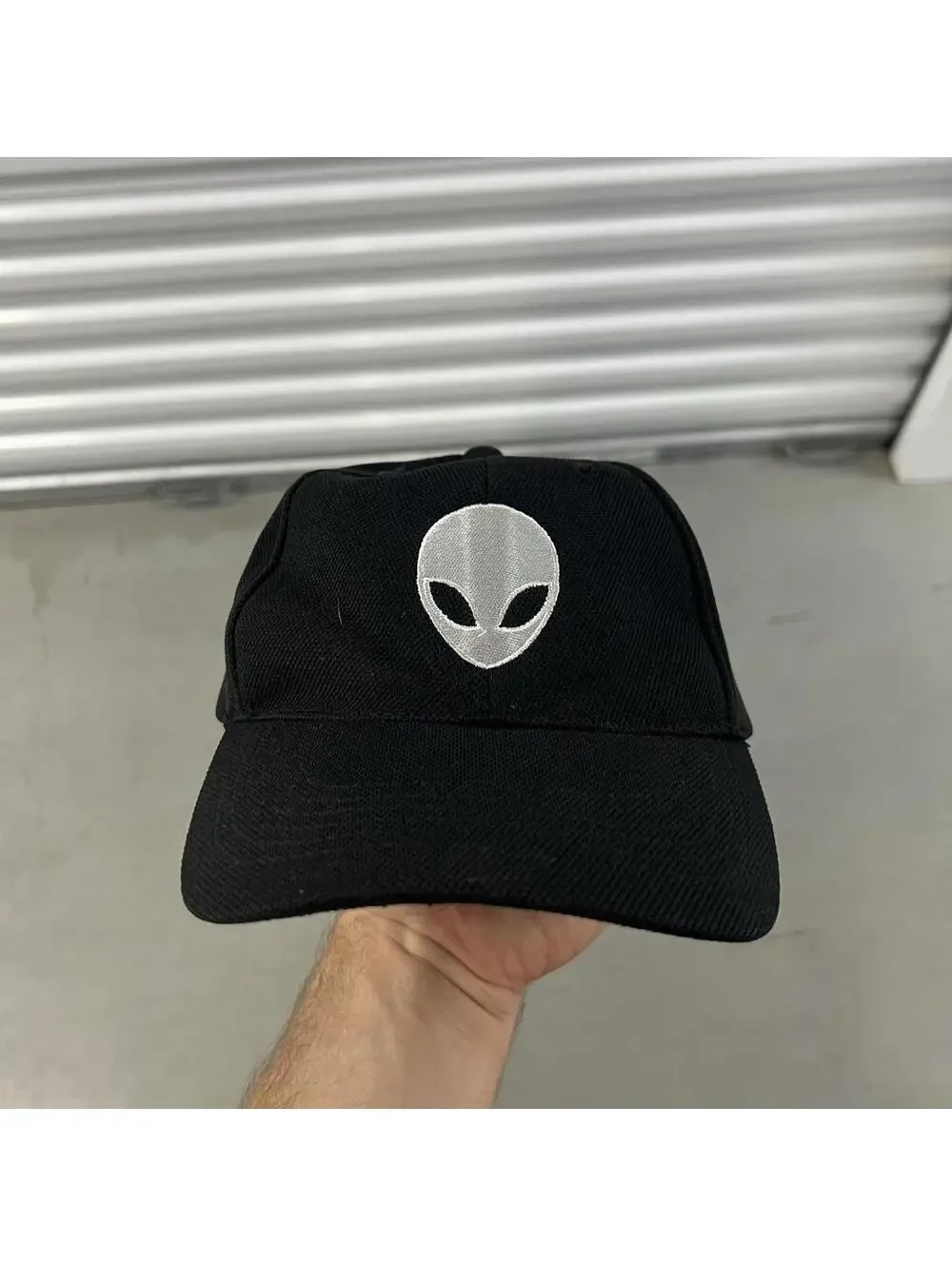 vintage alienware black tech computer fitted video game hat